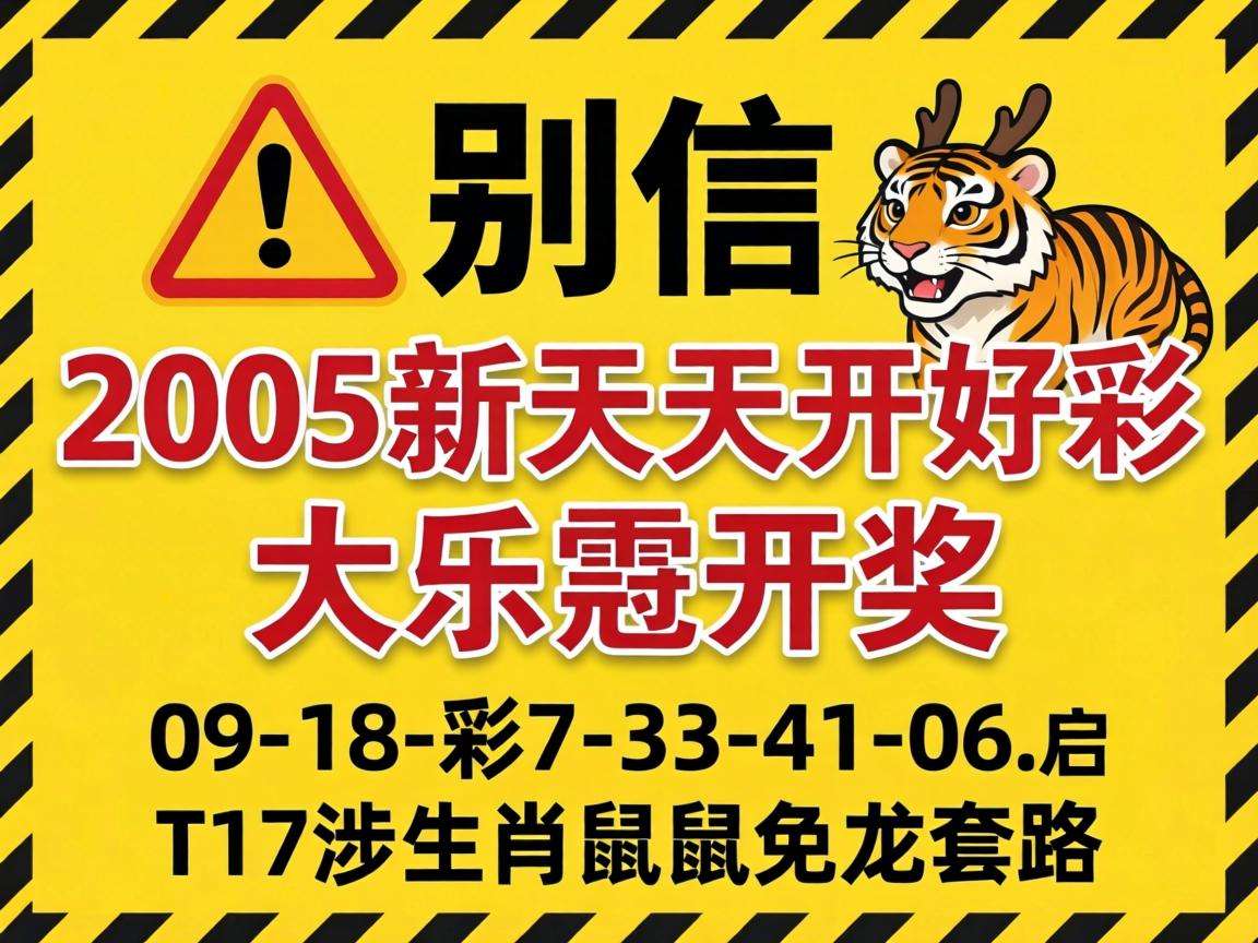 风险警示:别信“2005新澳门天天开好彩大乐透开奖”骗局,09-18-27-33-41-06:T17涉生肖鼠虎兔龙套路