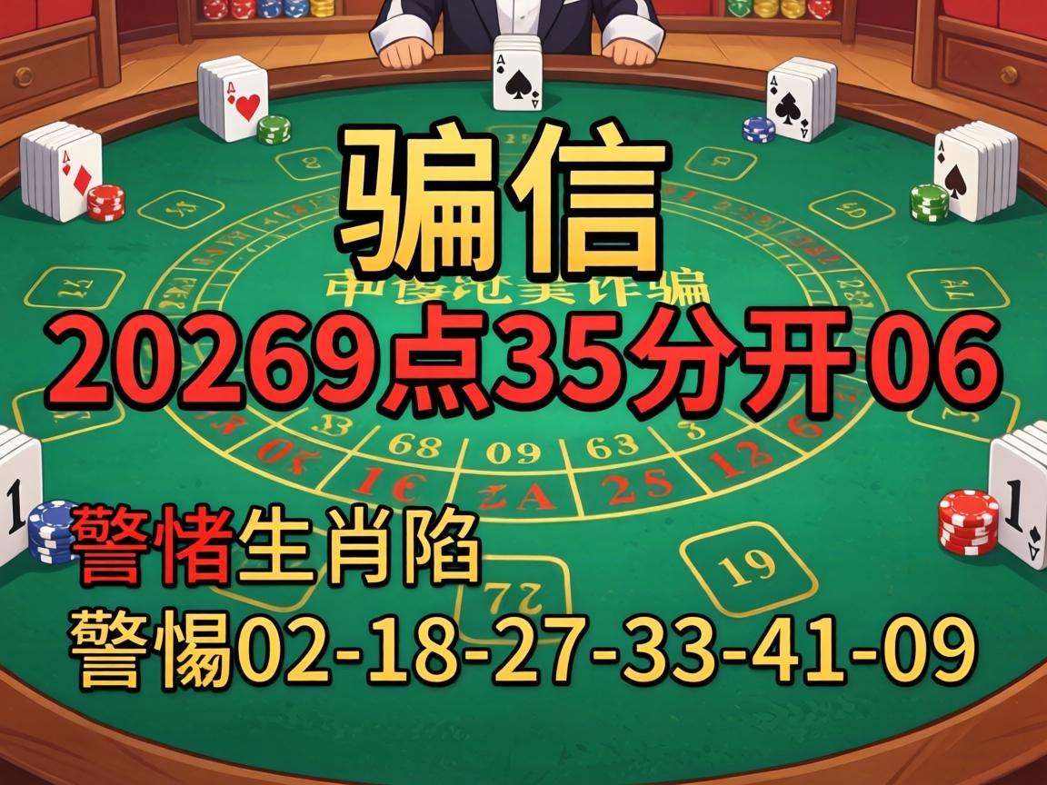 别信“2026澳门9点35分开06”骗局 警惕生肖02-18-27-33-41-09:T18赌博诈骗陷阱