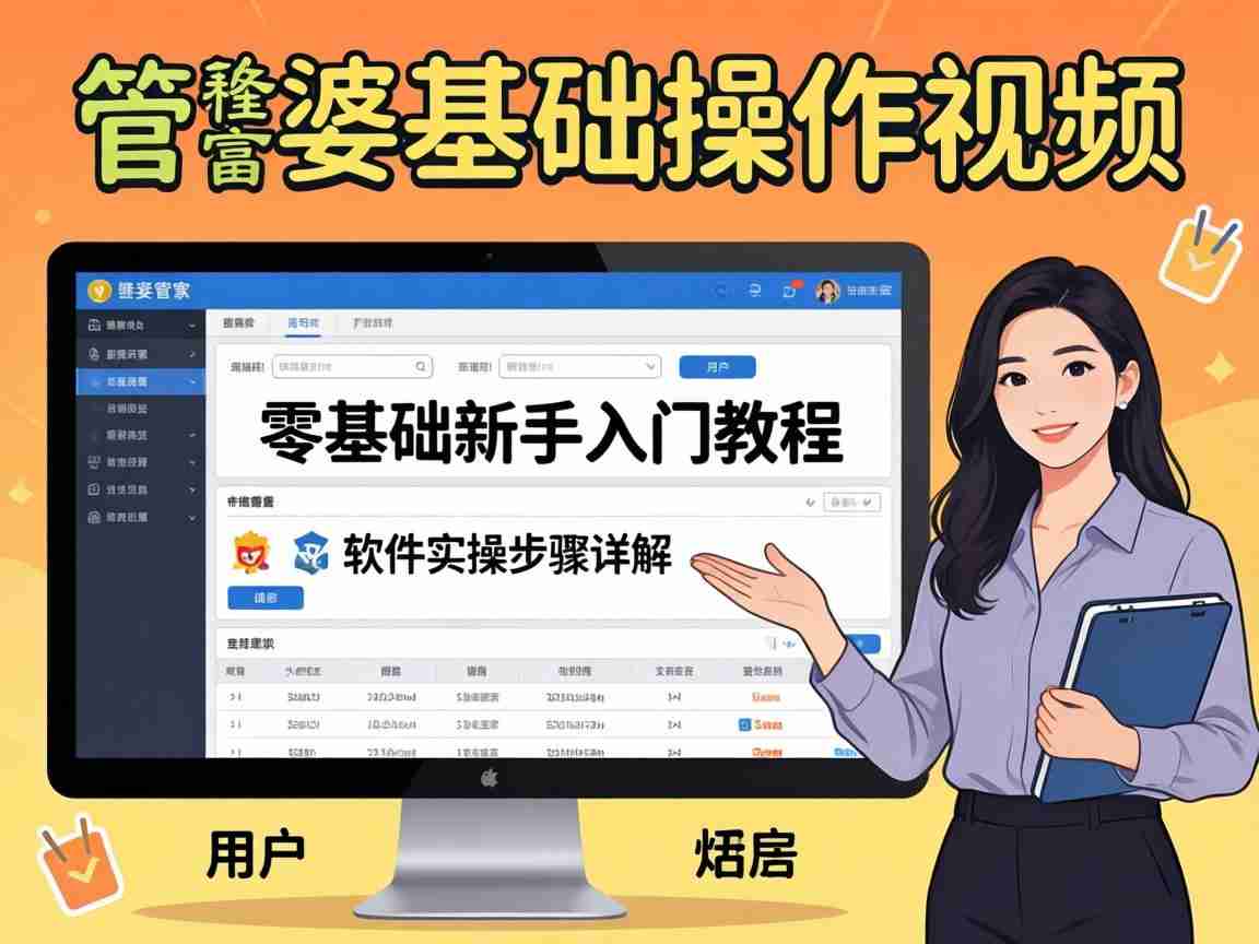 管家婆基础操作视频 零基础新手入门教程 软件实操步骤详解